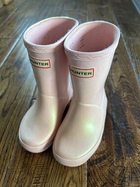 Pink Hunter Boots Girls Size US 7C UK 6